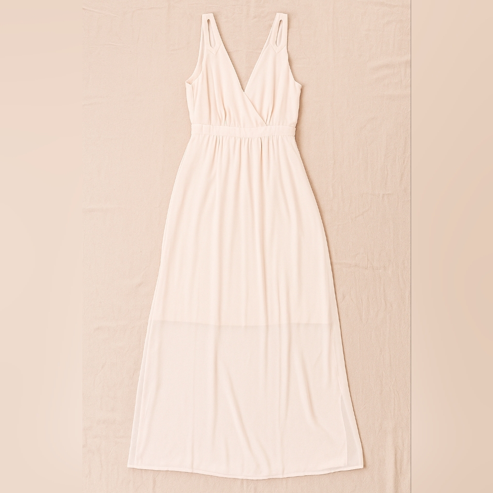 FOREVER 21 | Sleeveless Cream Maxi Dress | Size Small
